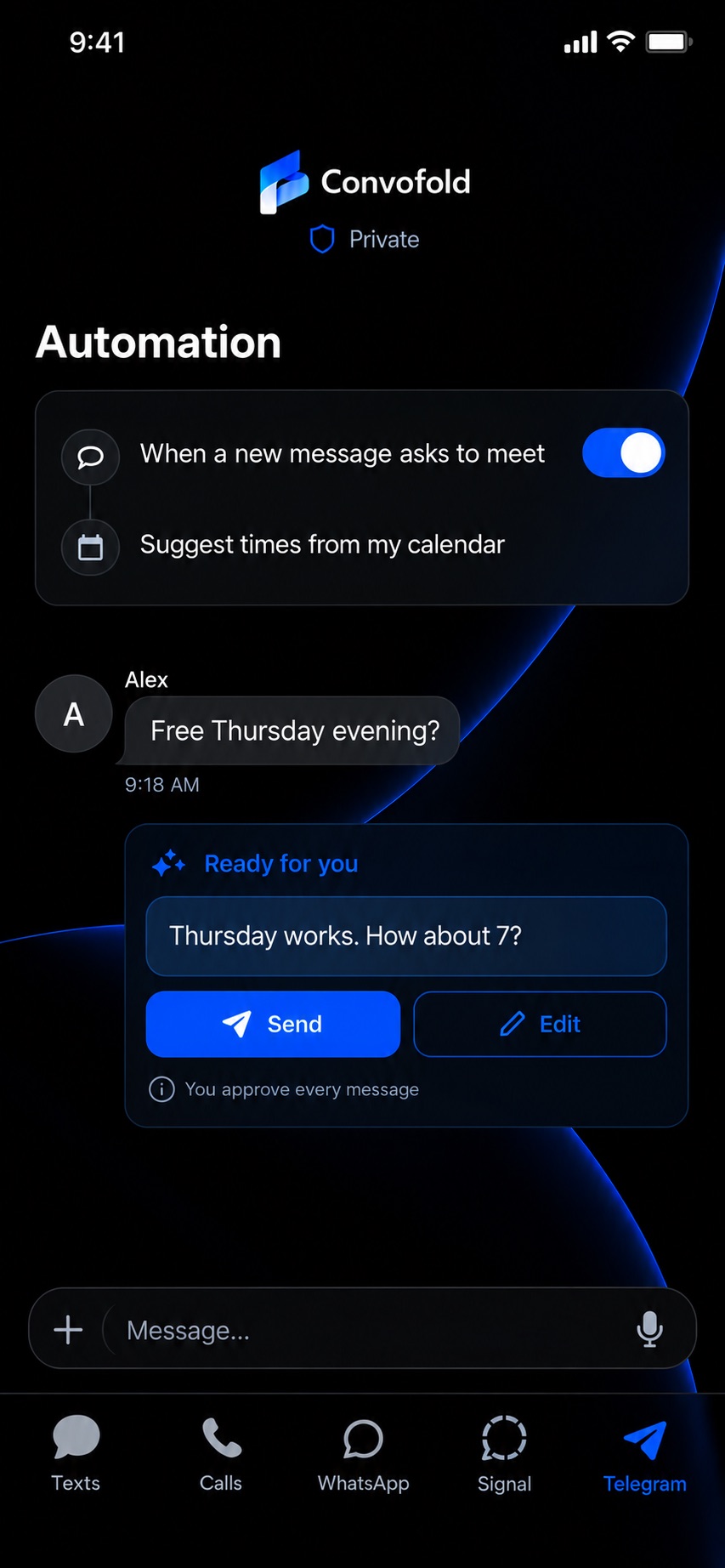 An automation suggestion awaiting user approval
